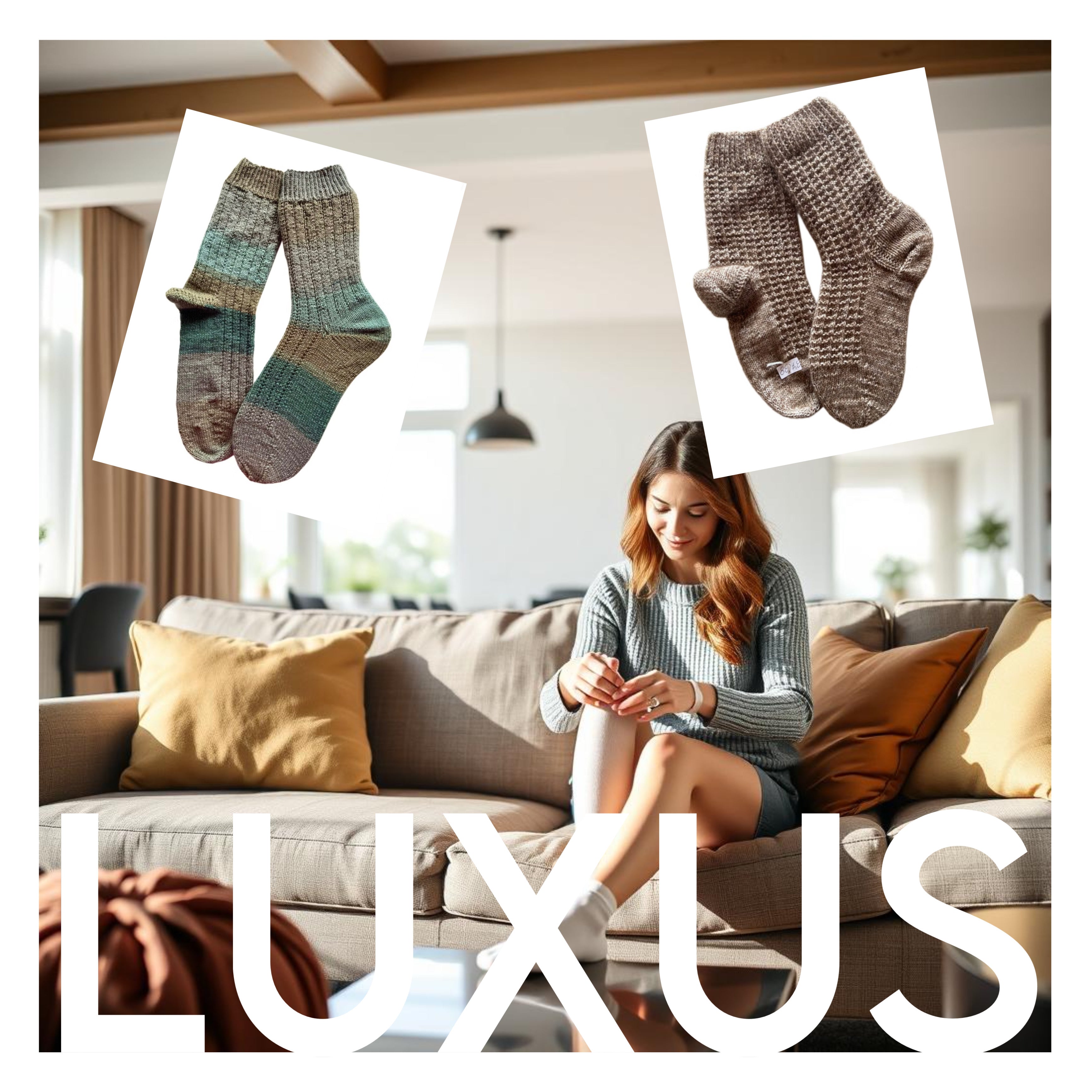 Luxus Socken handgestrickt