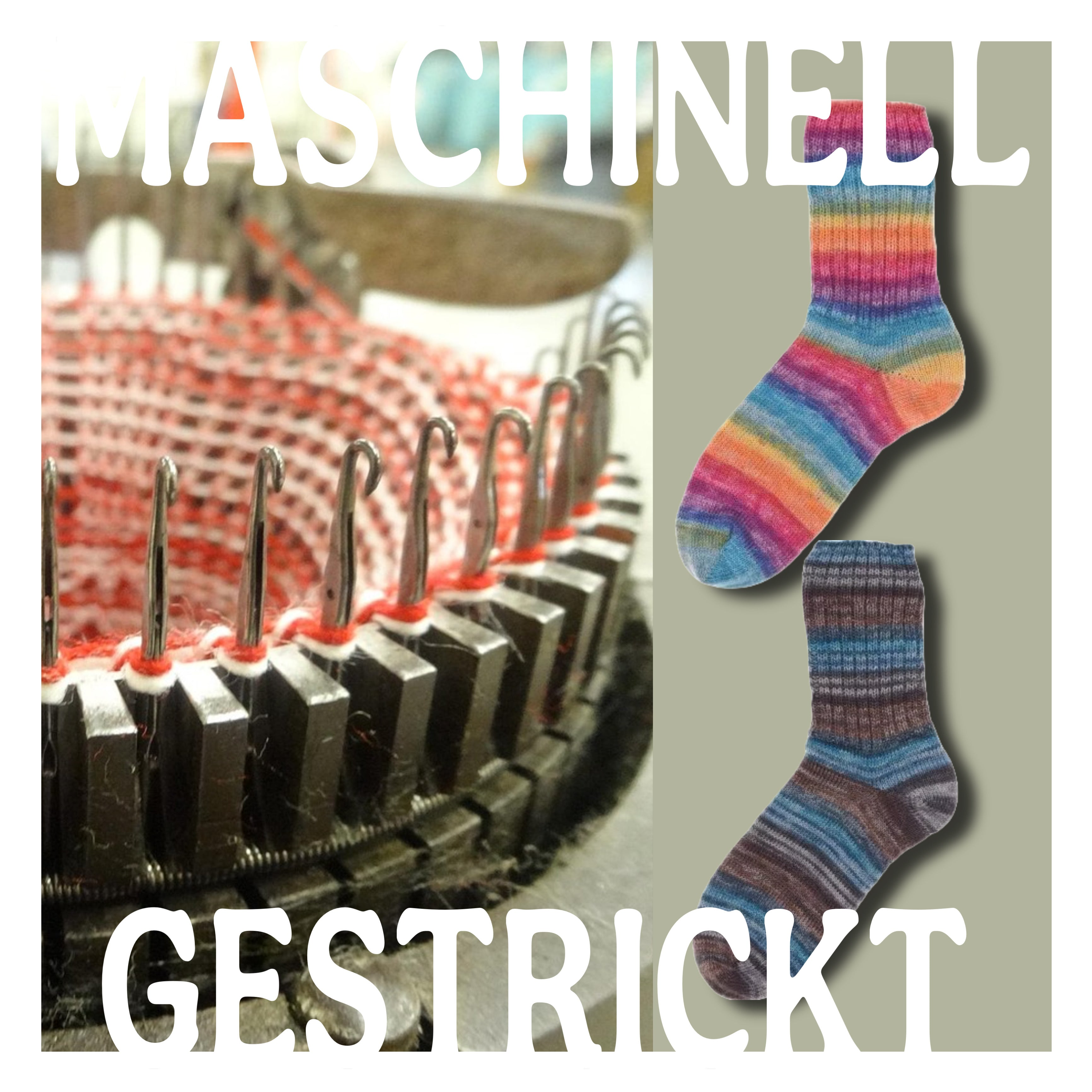 Maschinengestrickte Socken