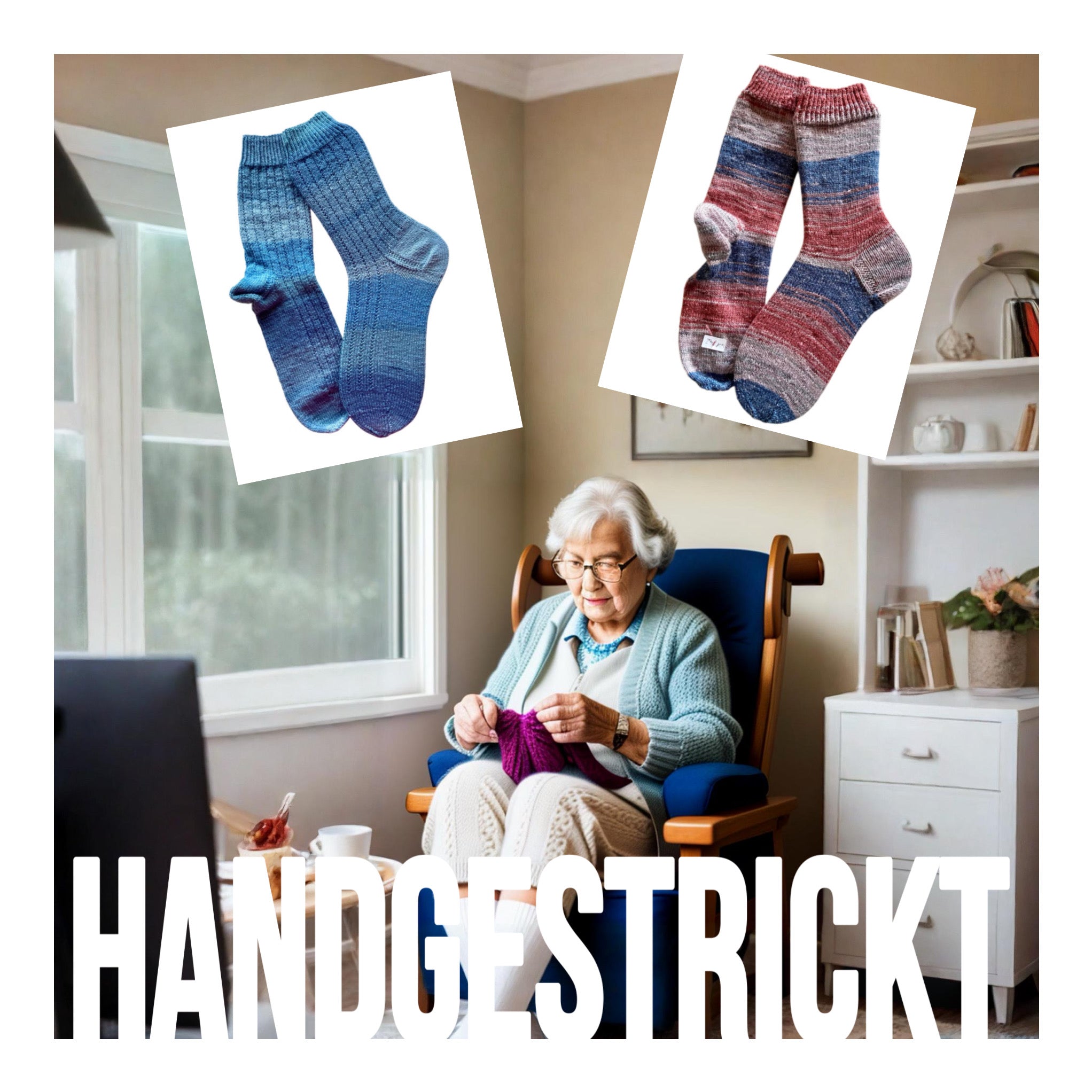Handgestrickte Socken