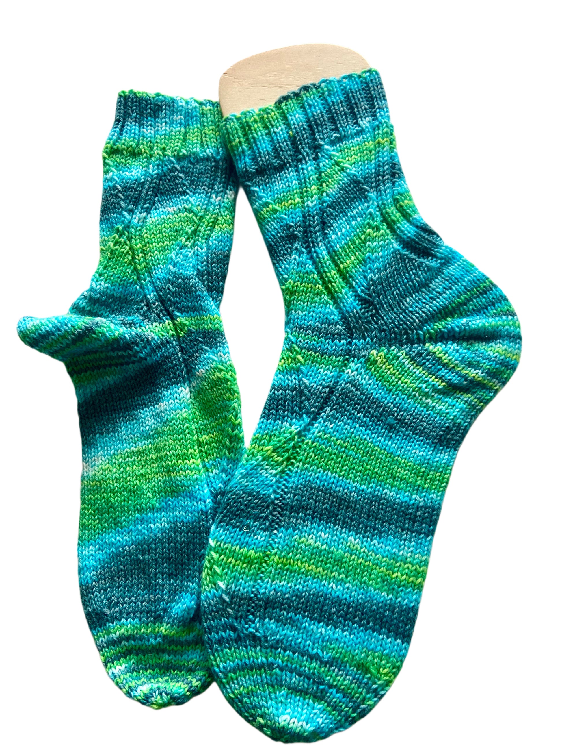 Handgestrickte Socken, Gr. 41/42