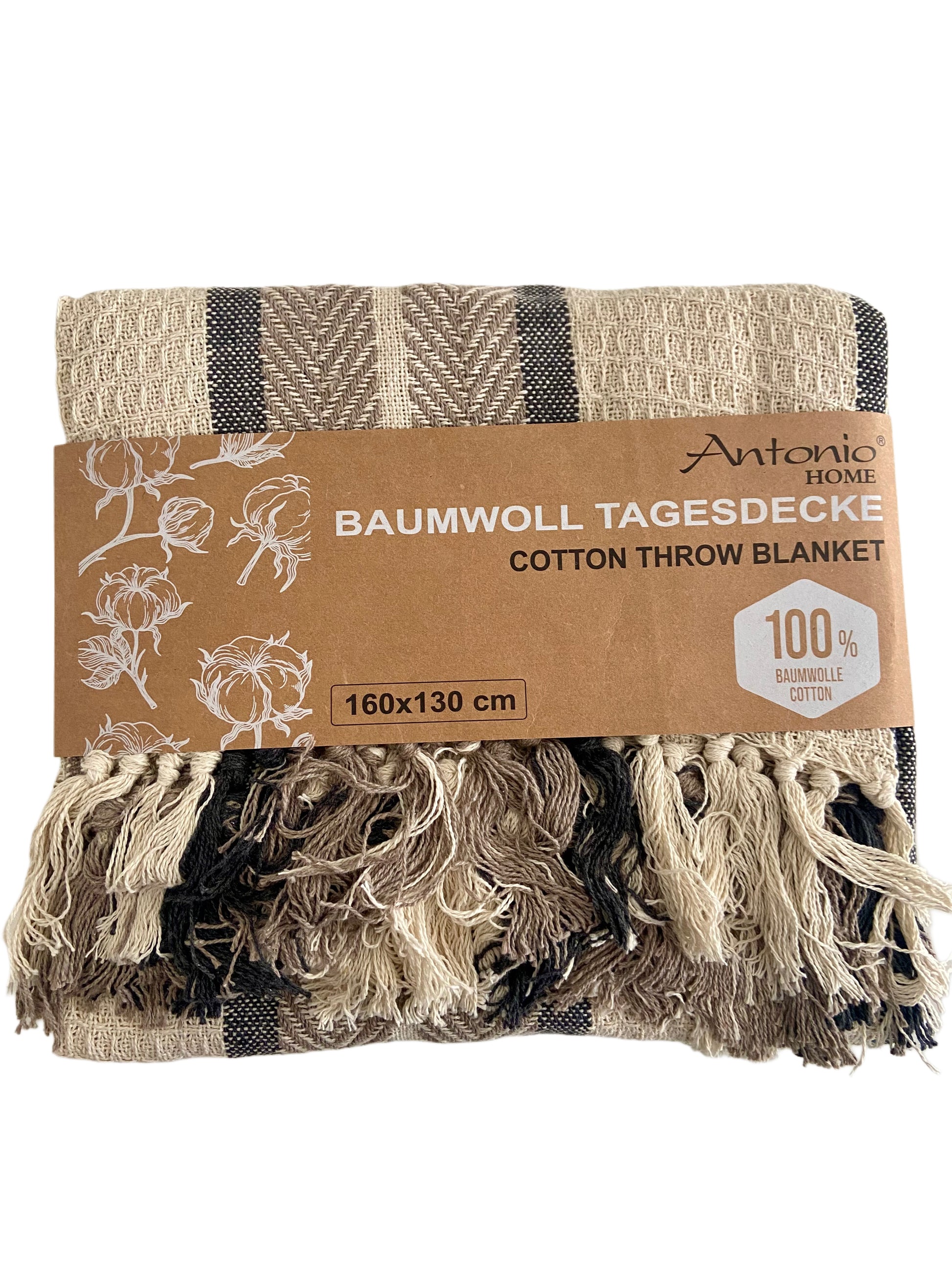 Tagesdecke, 100% Baumwolle, 160x130 cm