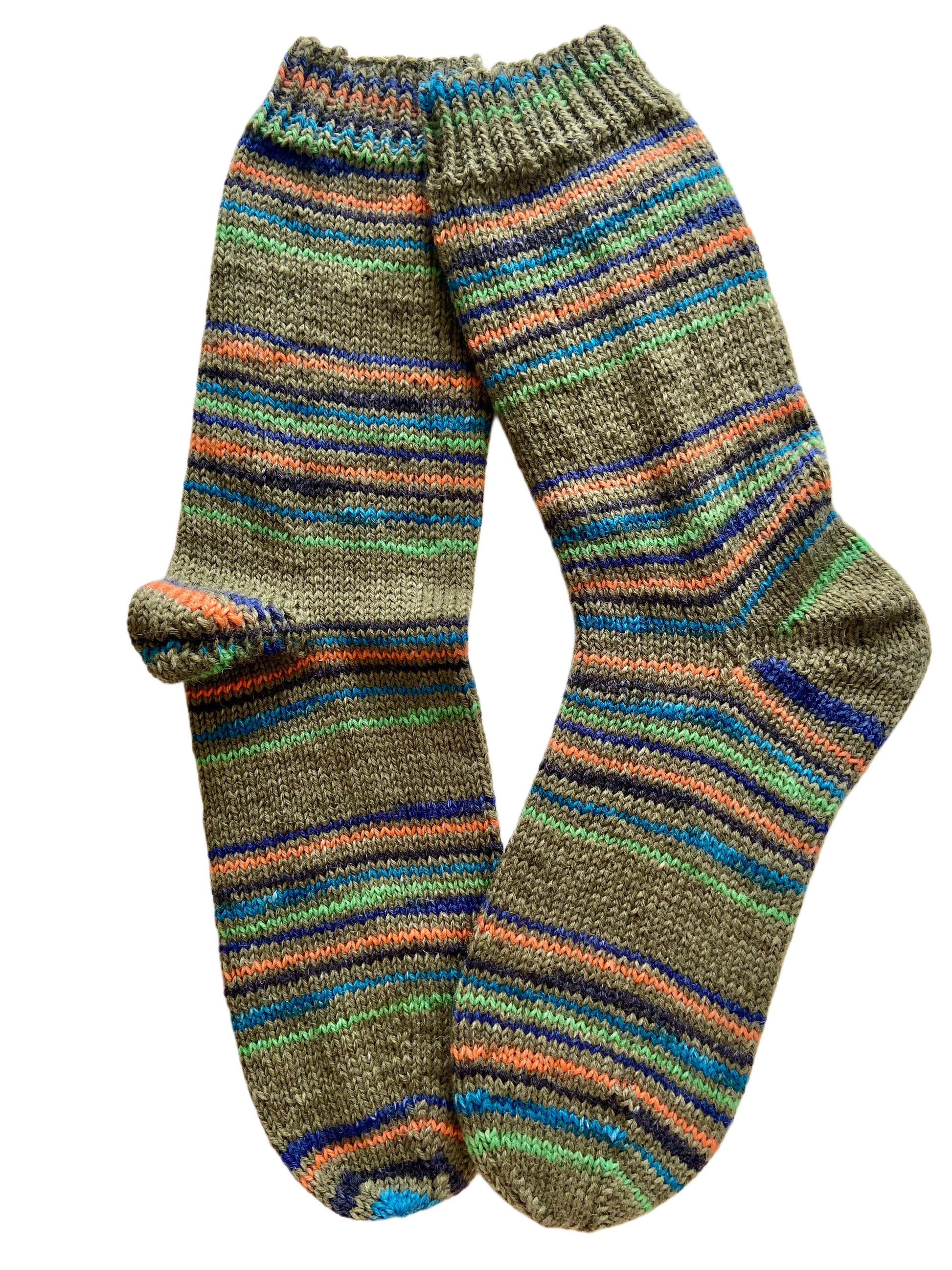 Handgestrickte Socken, Gr. 45/46, 6-fach