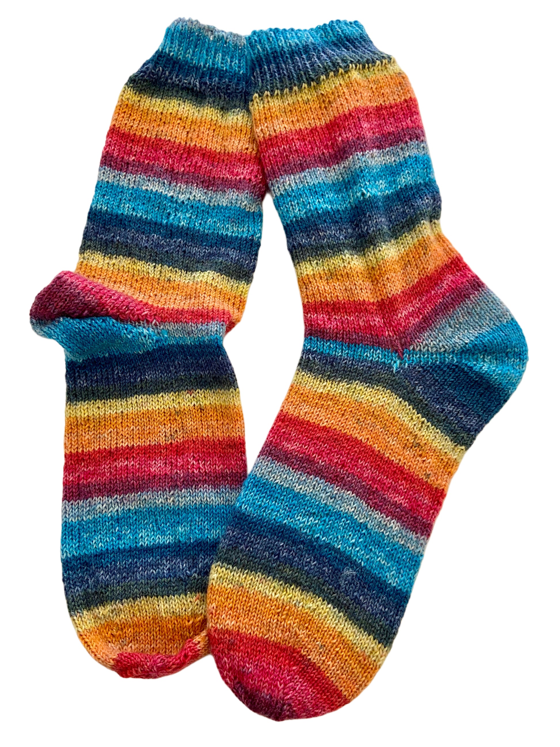 Handgestrickte Socken, Gr. 43/44