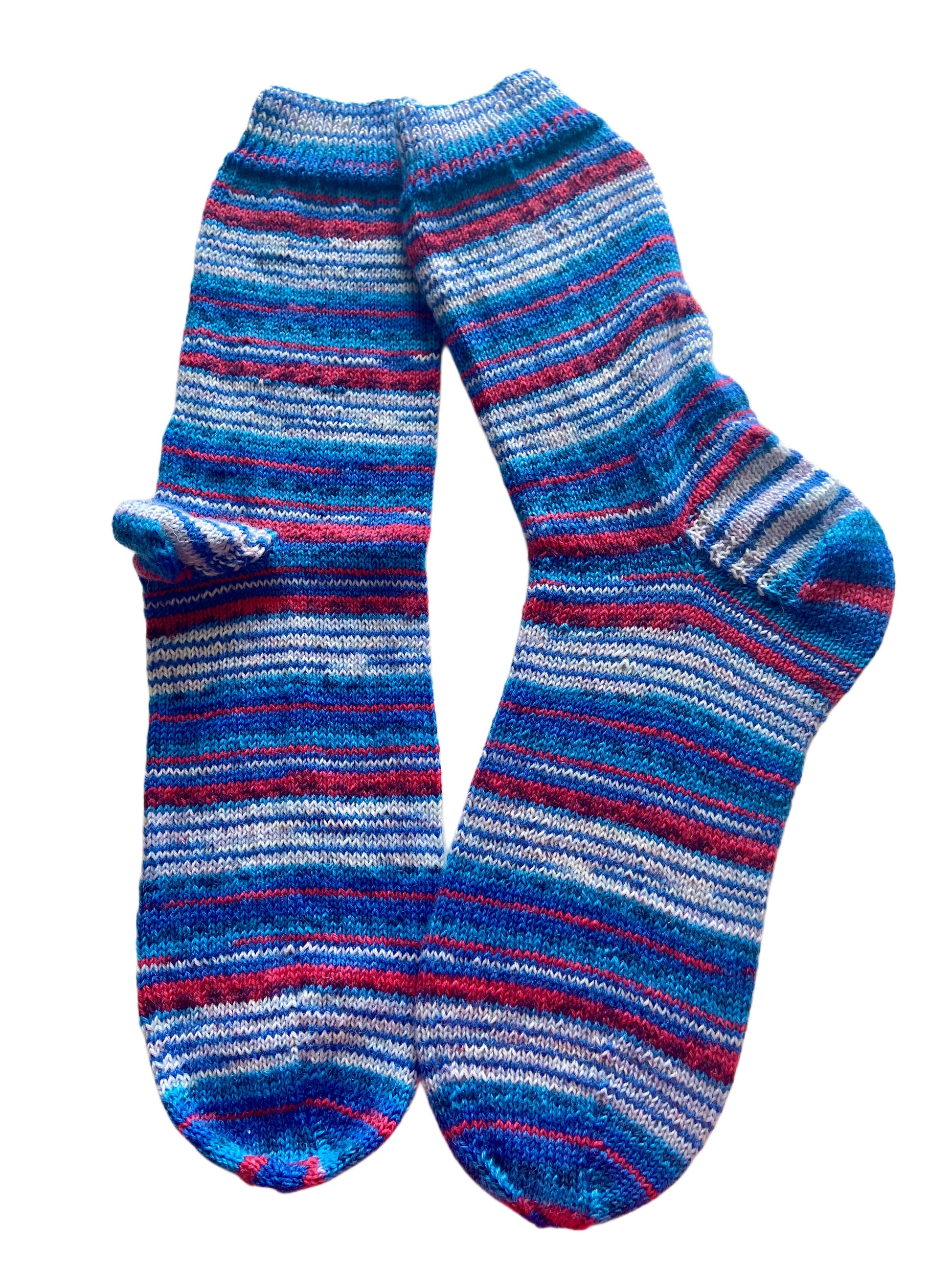 Handgestrickte Socken, Gr. 49/50