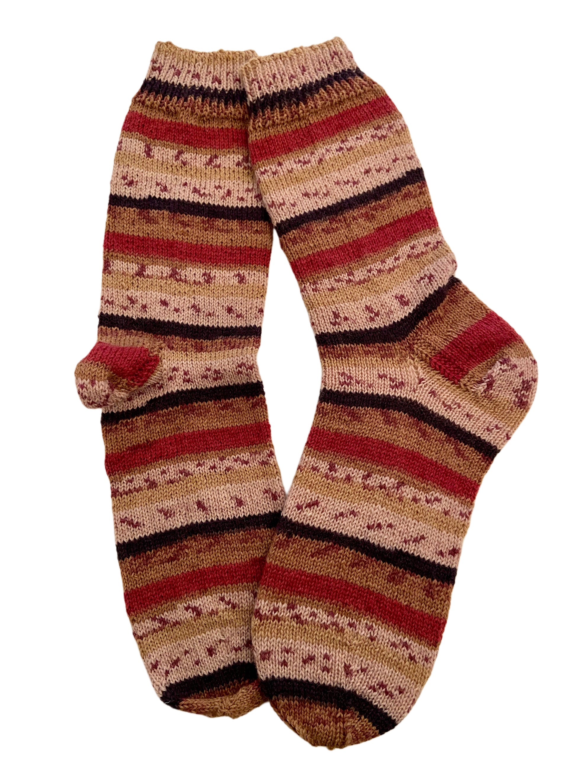 Handgestrickte Socken, Gr. 43/44