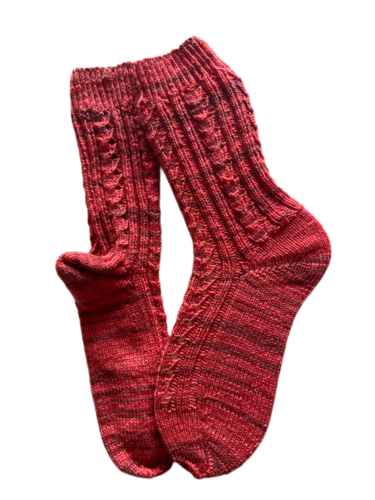 Handgestrickte Socken mit KASCHMIR, Gr. 37/38