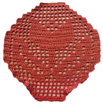 Deckchen "Tulpe", gehäkelt, HANDARBEIT