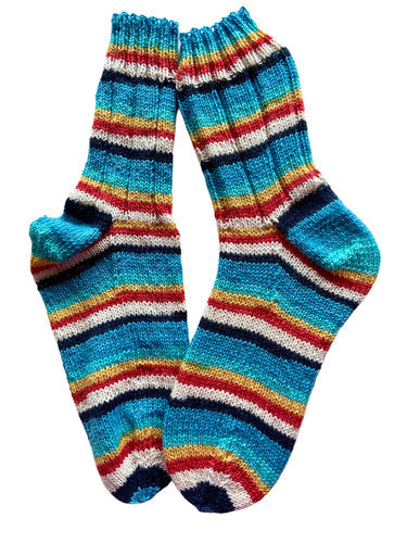 Handgestrickte Socken, Gr. 43/44