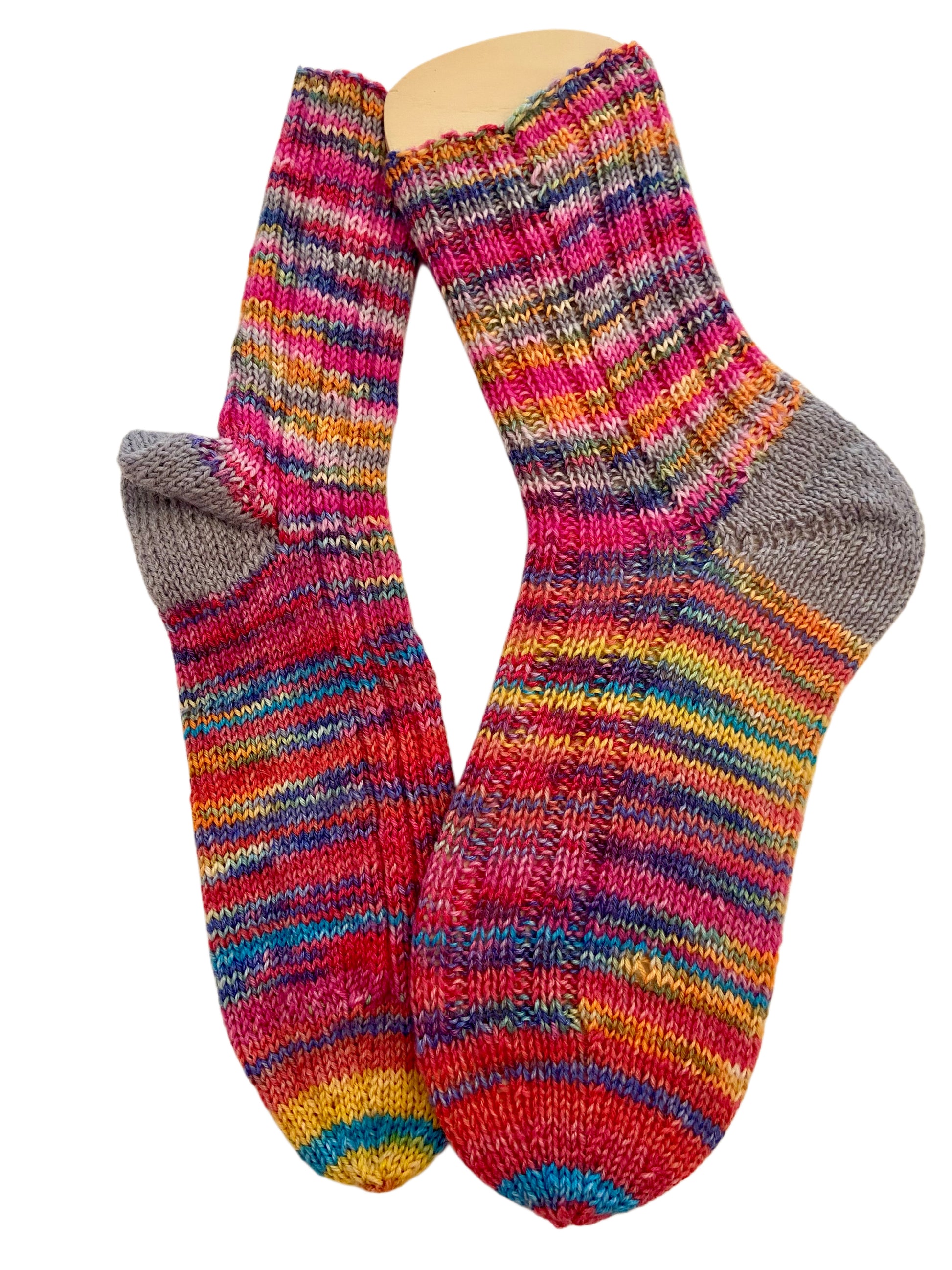 Handgestrickte Socken, Gr. 40/41