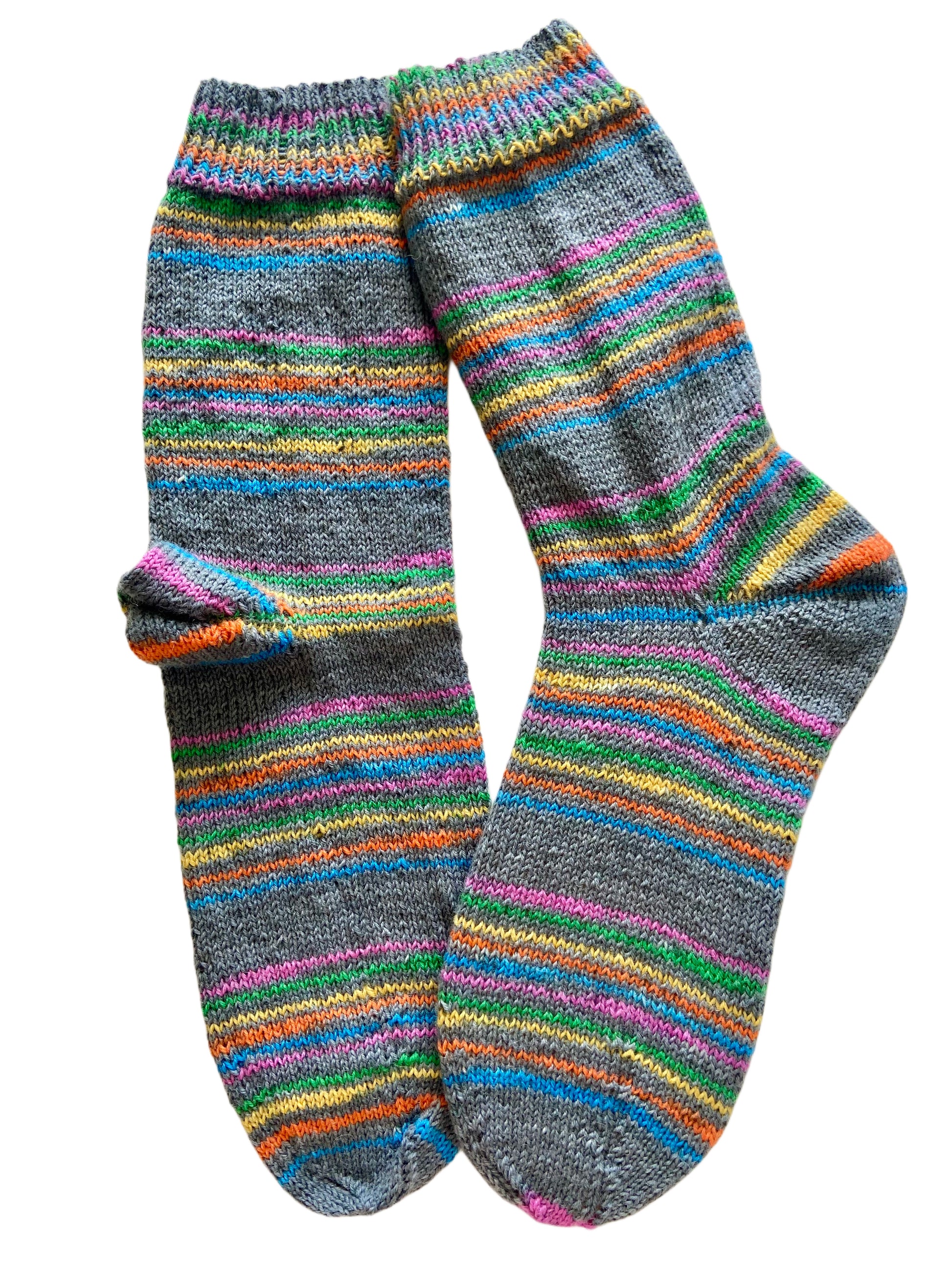 Handgestrickte Socken, Gr. 45/46
