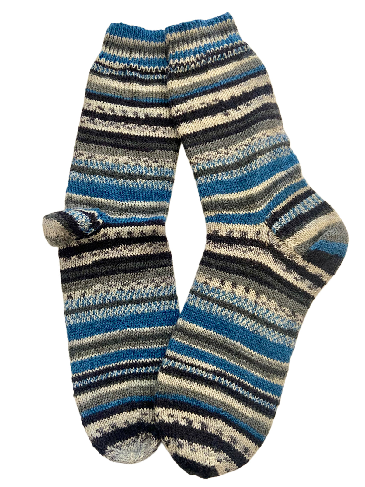Handgestrickte Socken, Gr. 43/44