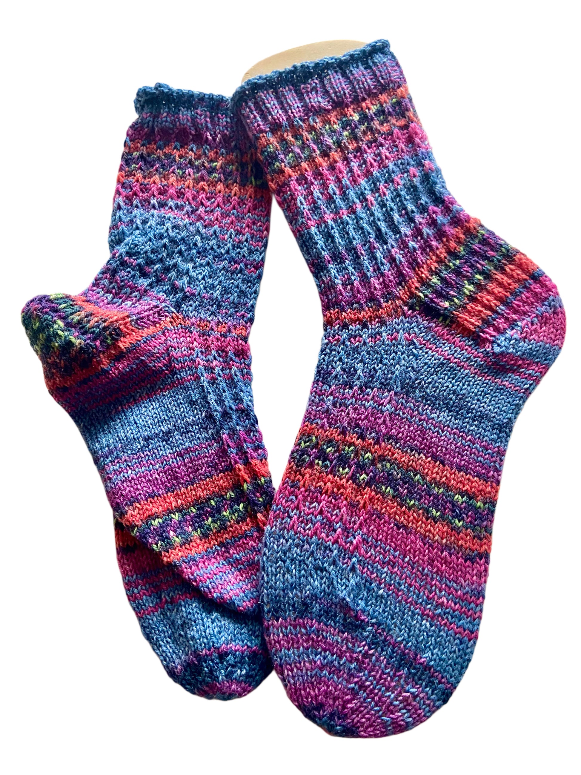 Handgestrickte Socken, Gr. 40/41