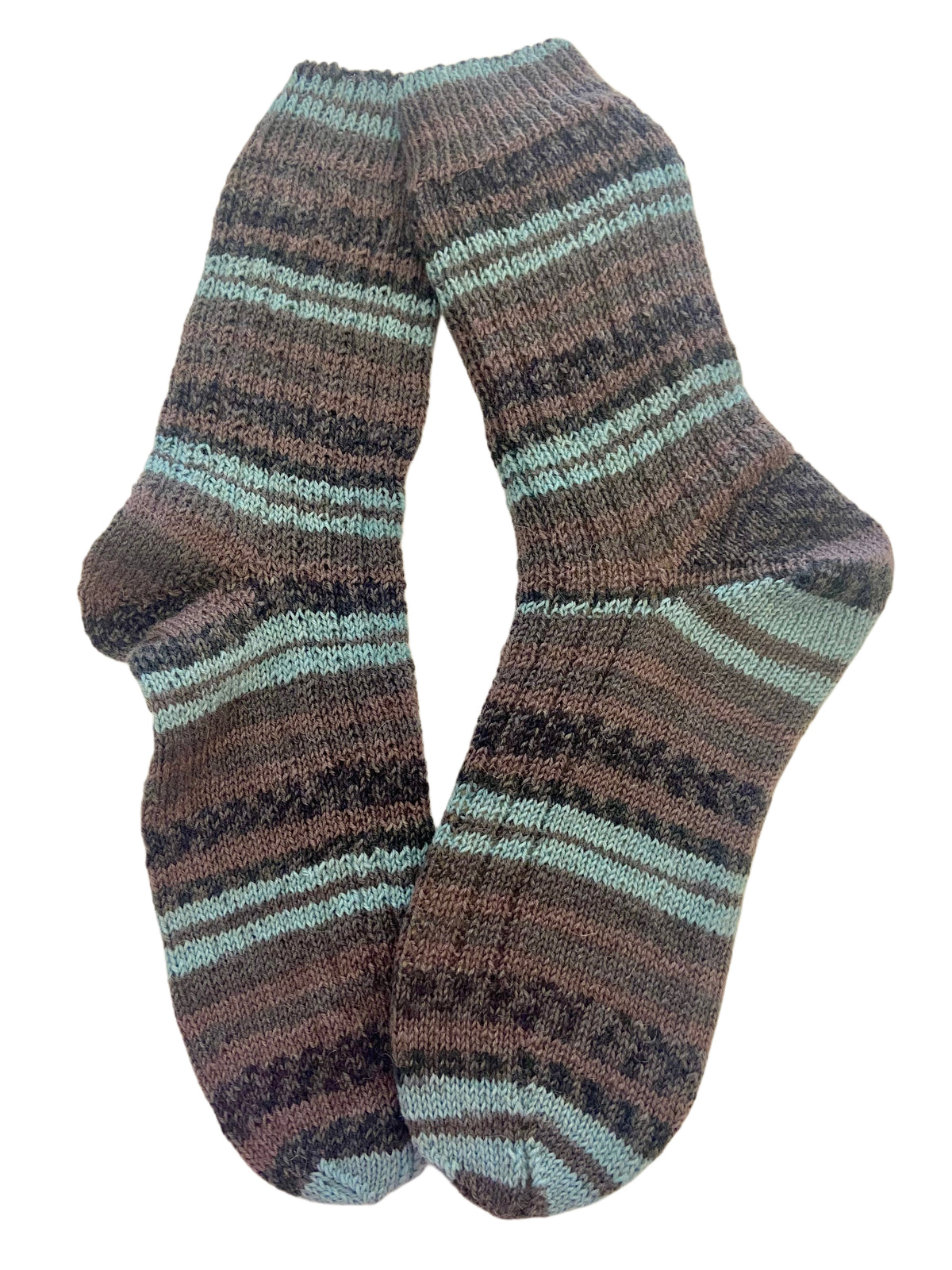 Handgestrickte Socken, Gr. 45/46