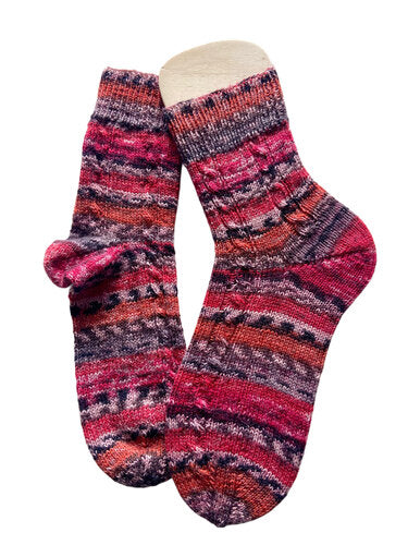 Handgestrickte Socken, Gr. 40/41
