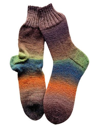 Handgestrickte Socken, Gr. 45/46