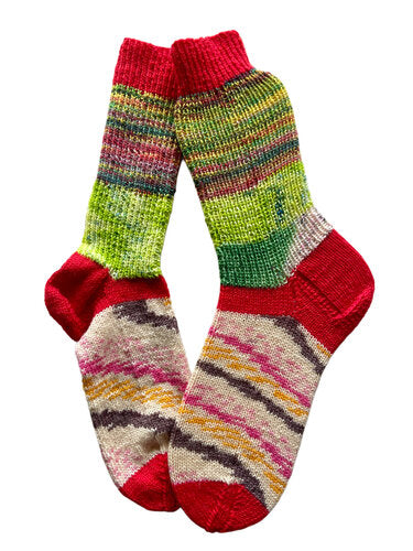 Handgestrickte Socken, Gr. 42/43