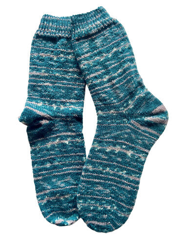 Handgestrickte Socken, Gr. 42/43