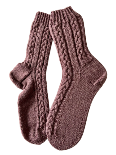 Handgestrickte Socken, Gr. 44/45