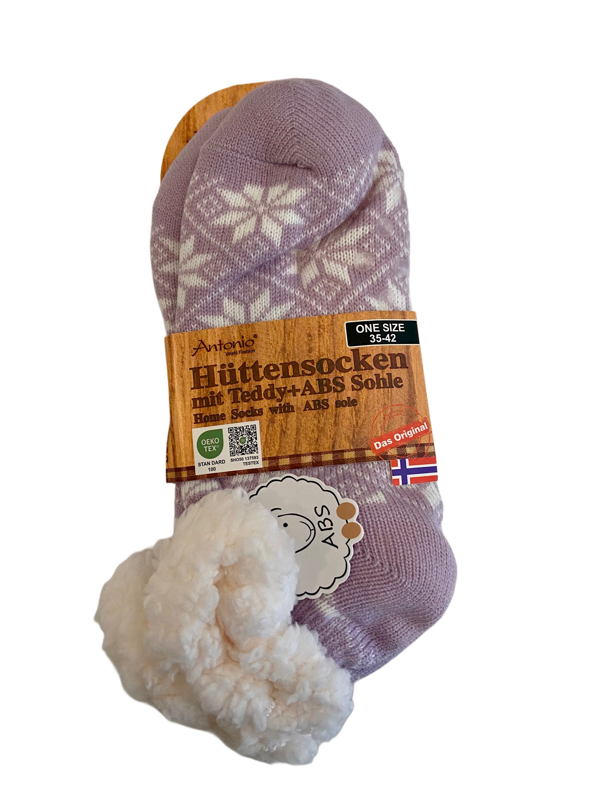 Hüttensocken Kurz, Extra-Flauschig mit ABS, ONE SIZE Damen