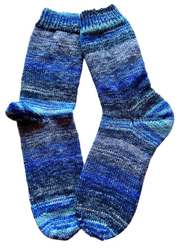 Handgestrickte Socken, Gr. 47/48, 6-fach