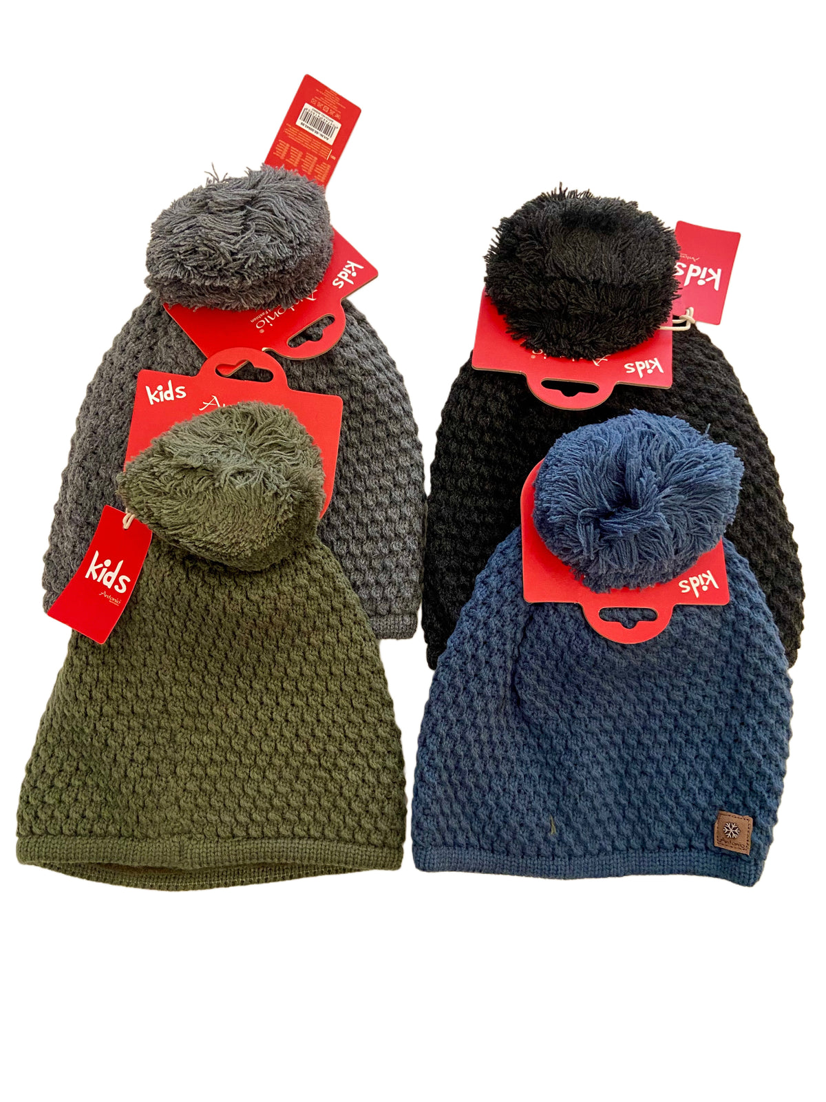 Winter Kinder Mütze, gestrickt, mit Bommel