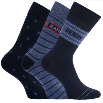 Herrensocken Denim, 3er Pack
