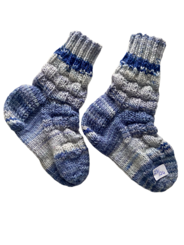 Handgestrickte Socken für Kinder, Gr. 23/24