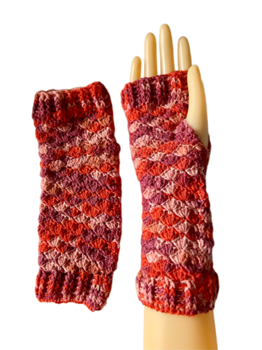 Handstulpen, Handschuhe, Pulswärmer, gehäkelt, HANDARBEIT