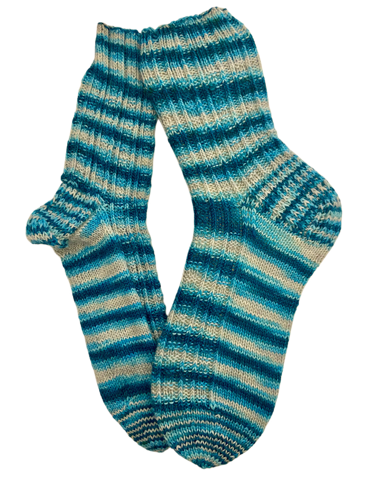 Handgestrickte Socken, Gr. 39/40