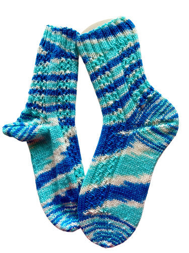 Handgestrickte Socken, Gr. 38/39