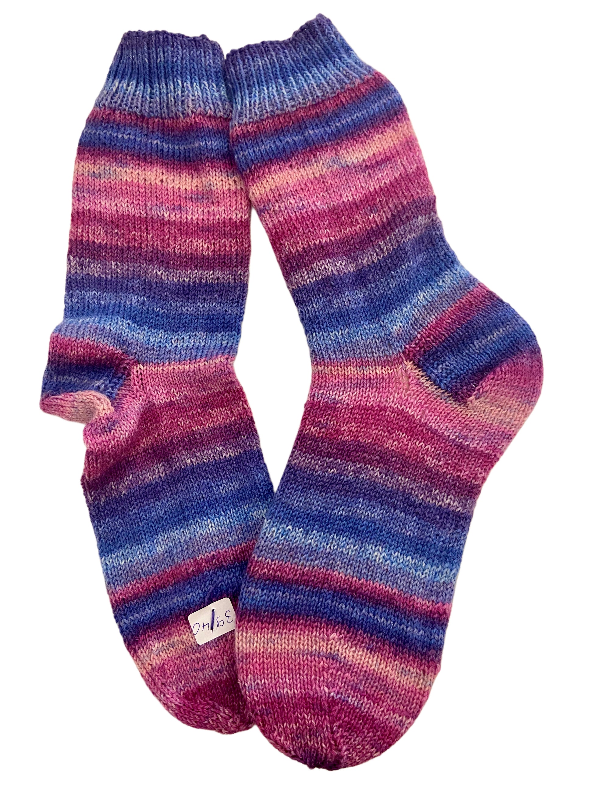 Handgestrickte Socken, Gr. 39/40
