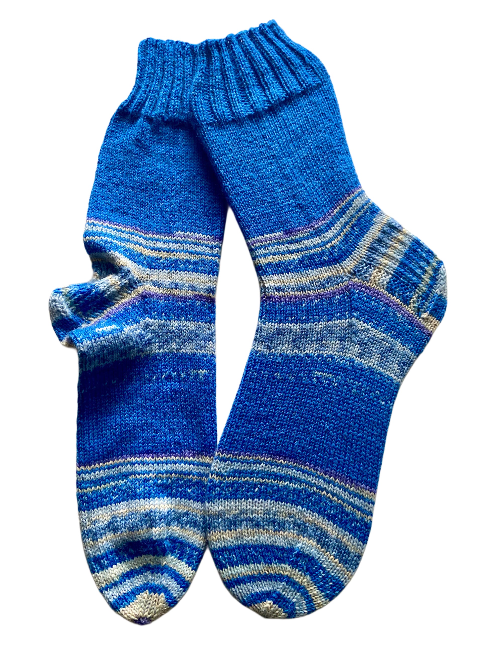 Handgestrickte Socken, Gr. 38/39