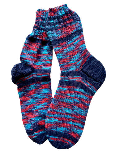 Handgestrickte Socken, Gr. 39/40
