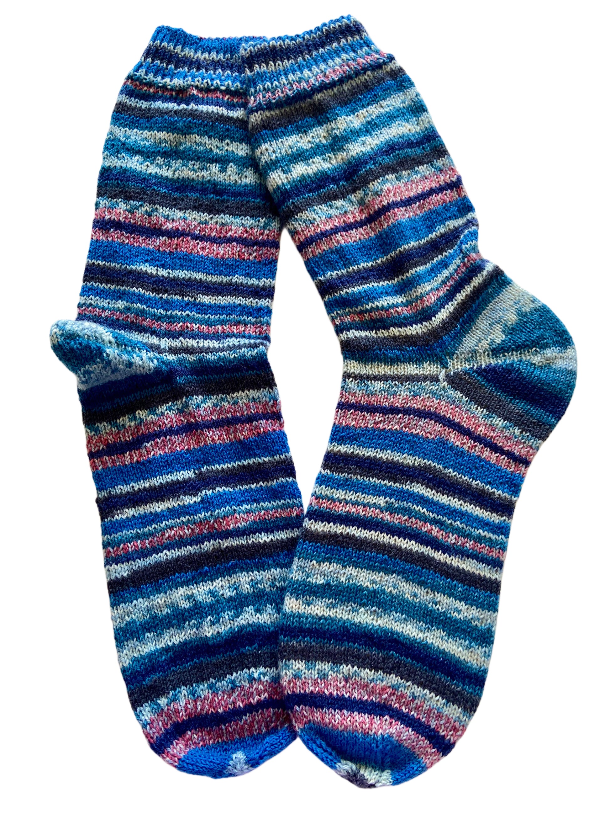 Handgestrickte Socken, Gr. 47/48