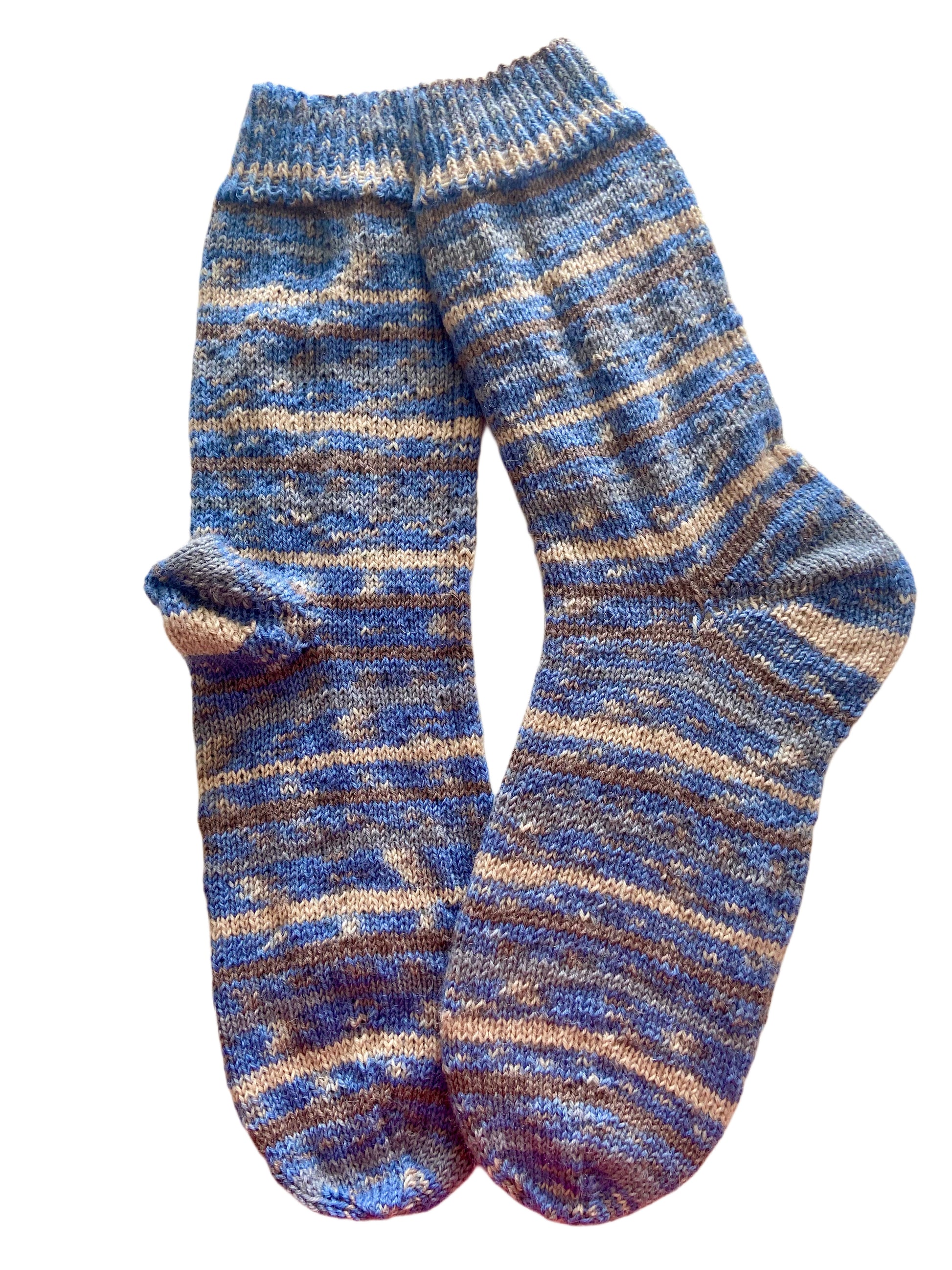 Handgestrickte Socken, Gr. 43/44