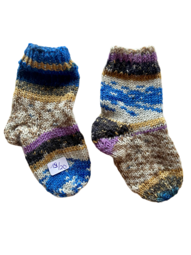 Handgestrickte Socken für Kinder, Gr. 19/20