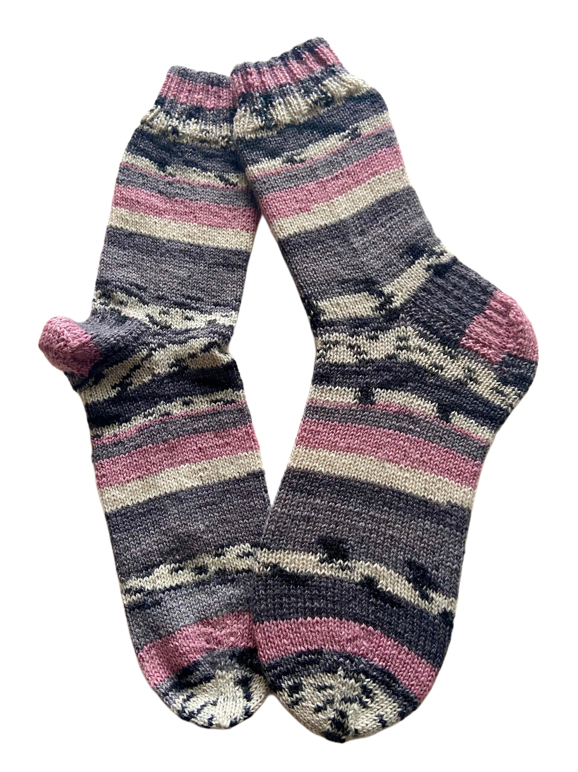 Handgestrickte Socken, Gr. 41/42