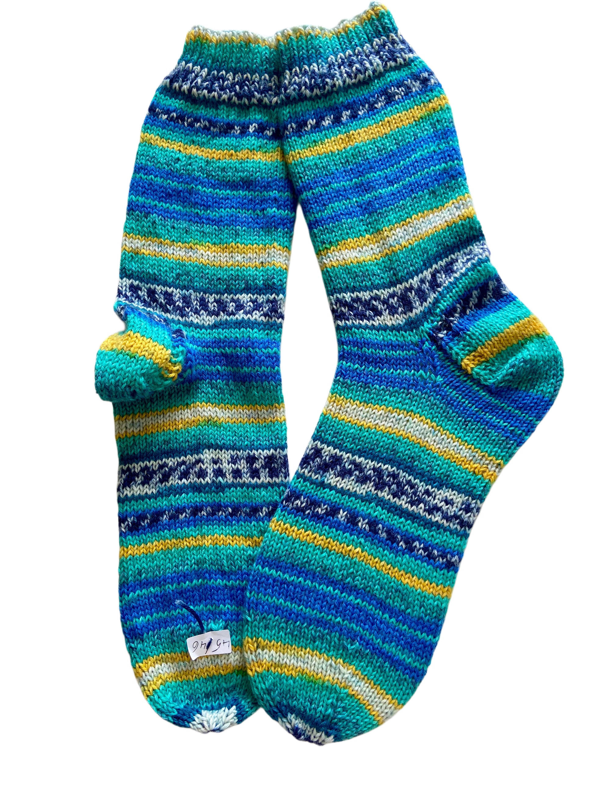 Handgestrickte Socken, Gr. 45/46, 6-fach