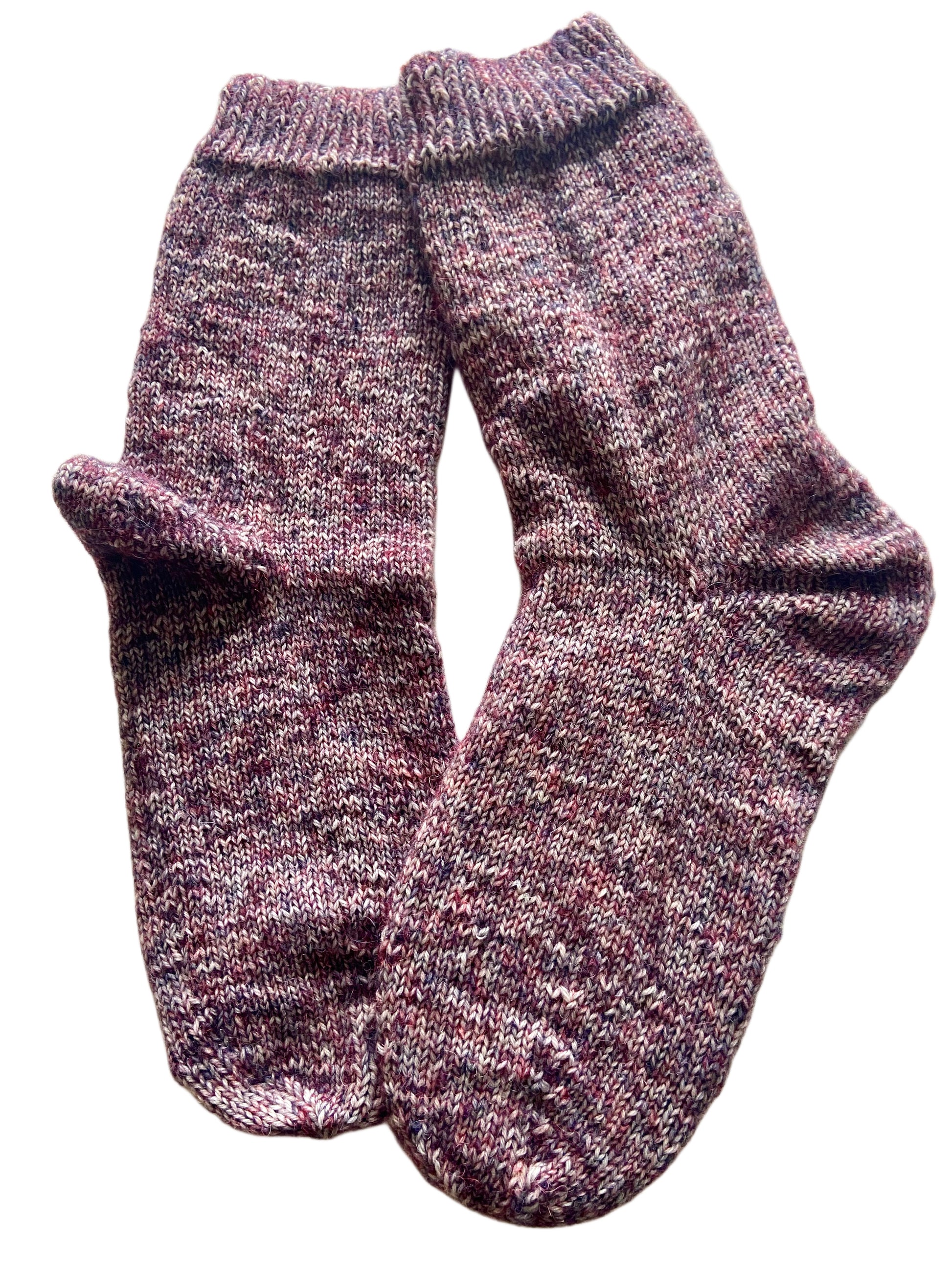 Handgestrickte Socken mit ALPAKA, Gr. 40/41