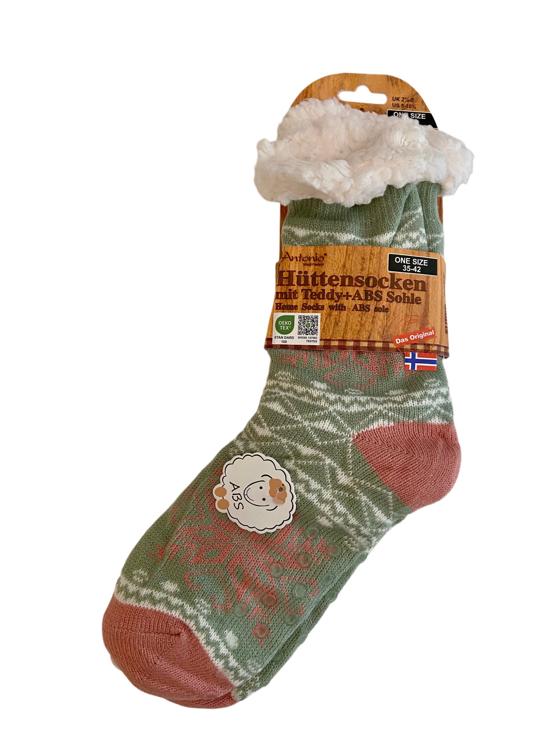 Hüttensocken Extra-Flauschig mit ABS, ONE SIZE Damen