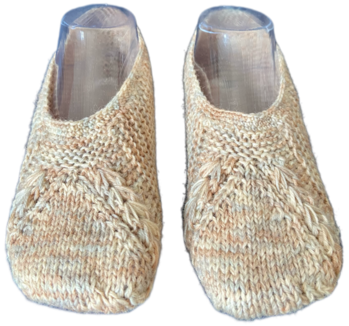 Hausschuhe, Puschen, Sofaschuhe, Bettschuhe, Handarbeit, Gr. 37/38