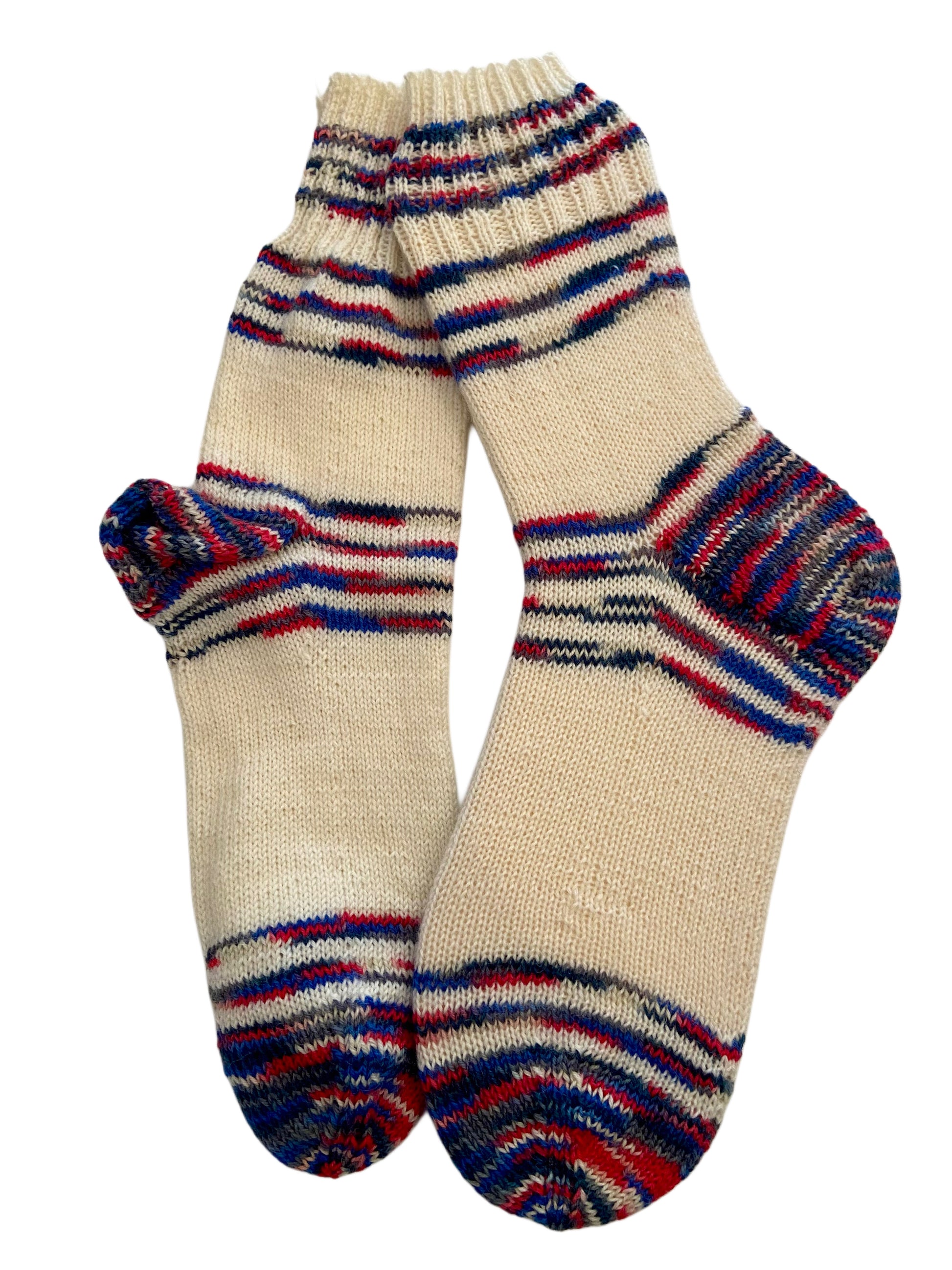 Handgestrickte Socken, Gr. 41/42