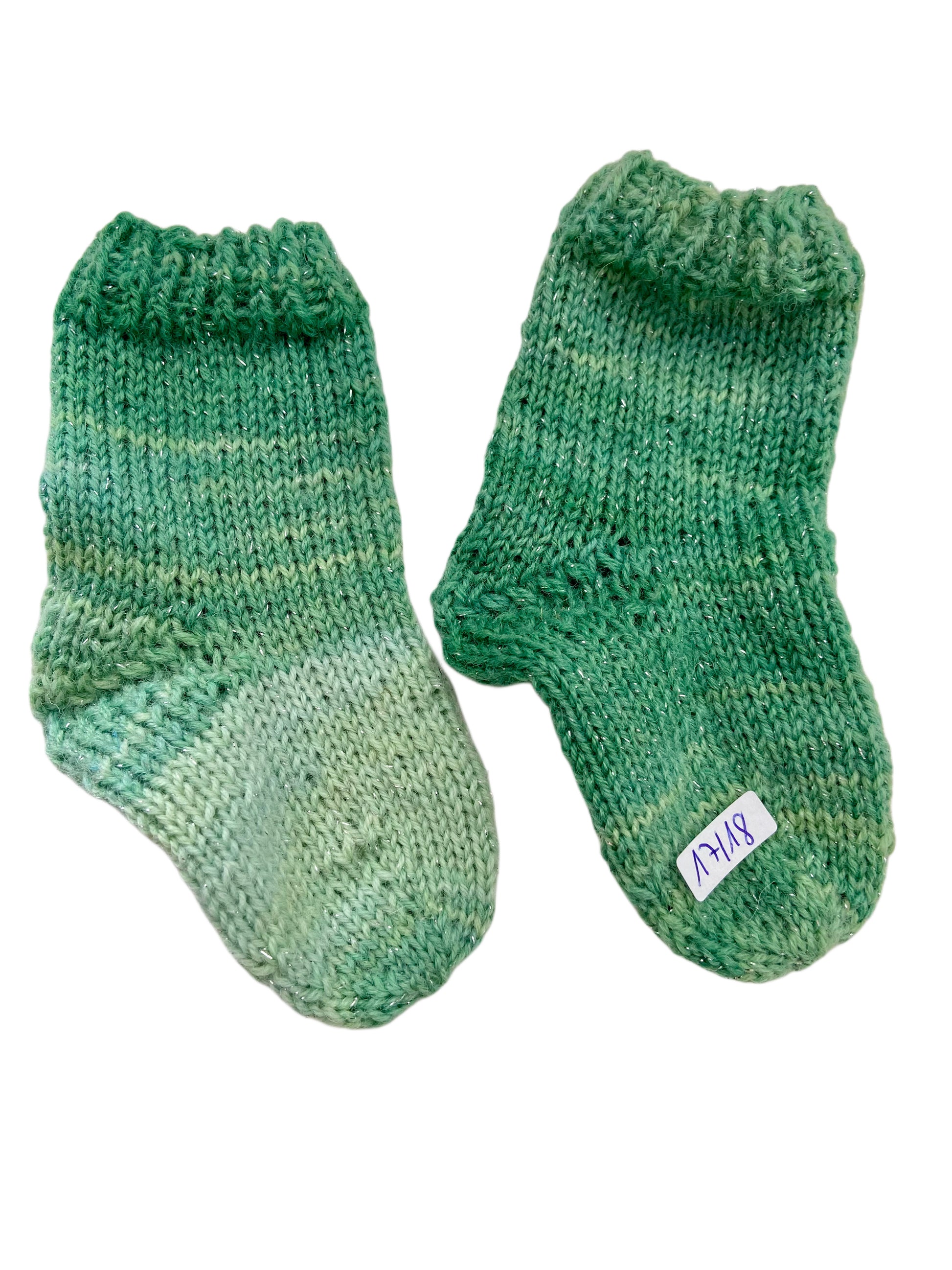 Handgestrickte Socken für Babys, Gr. 17/18