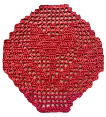 Deckchen "Tulpe", gehäkelt, HANDARBEIT
