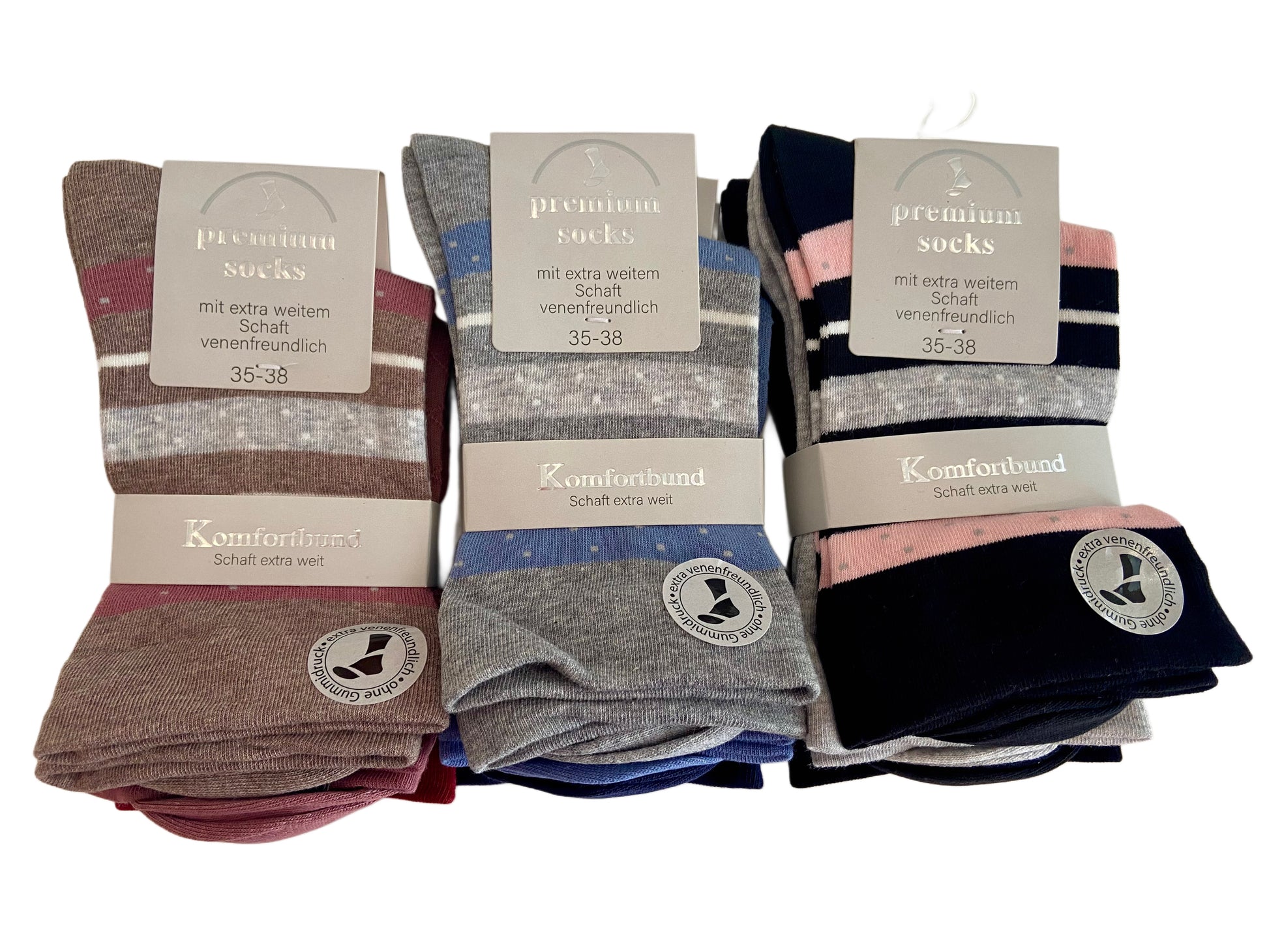 Gesundheitssocke, ohne Gummi, 3er Pack