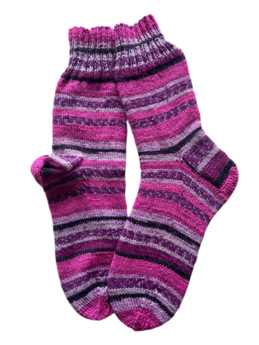 Handgestrickte Socken, Gr. 43/44