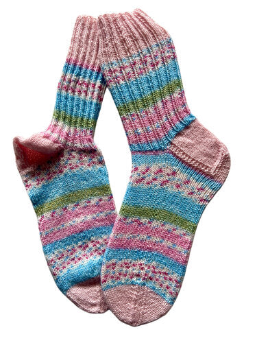 Handgestrickte Socken, Gr. 43/44