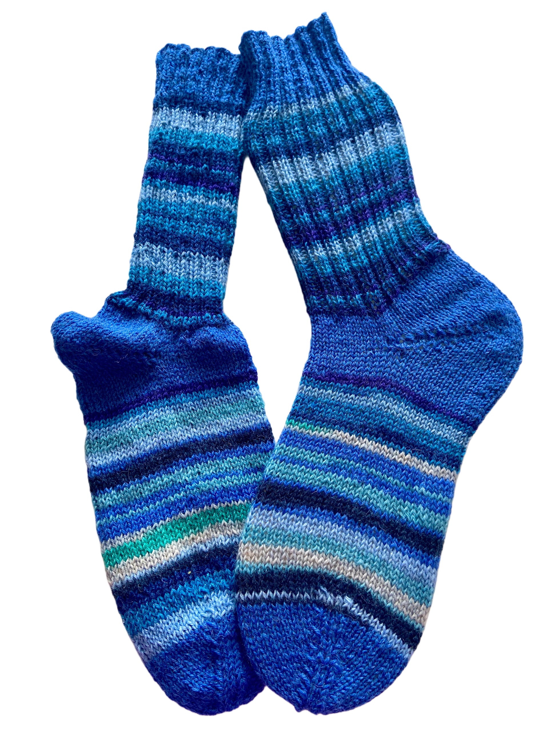 Handgestrickte Socken, Gr. 38/39
