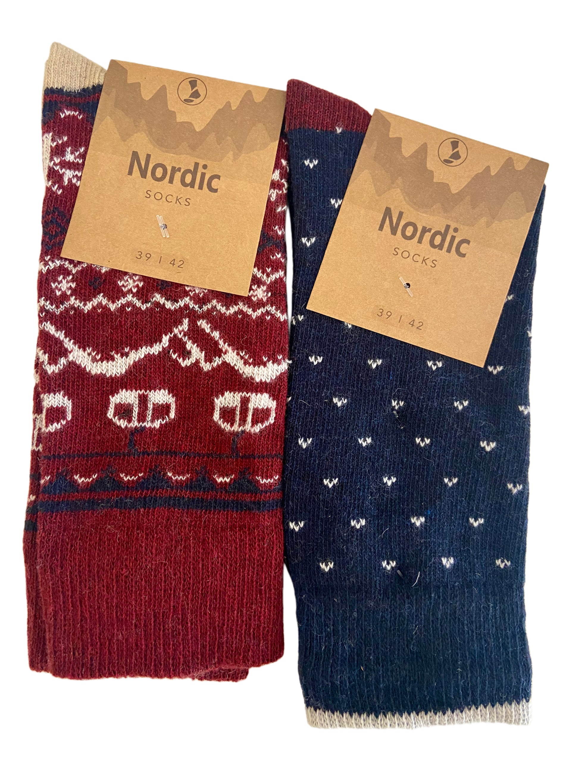 Hygge Socken mit Wolle "Nordic", 2er Pack