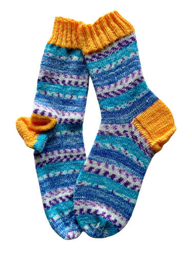 Handgestrickte Socken, Gr. 41/42